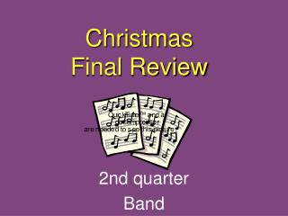 Christmas Final Review