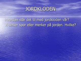 jordkloden