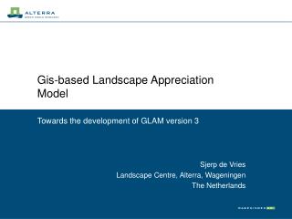 Gis-based Landscape Appreciation Model