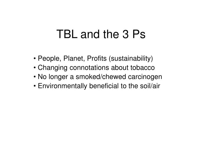 tbl and the 3 ps