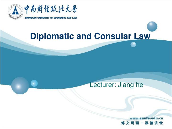 diplomatic and consular law