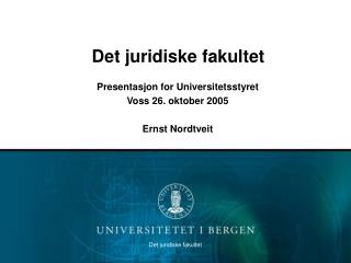 det juridiske fakultet