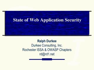 State of Web Application Security