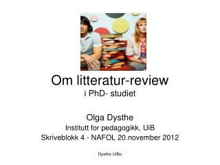 om litteratur review i phd studiet