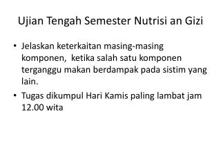 ujian tengah semester nutrisi an gizi