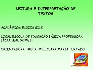 leitura e interpreta o de textos