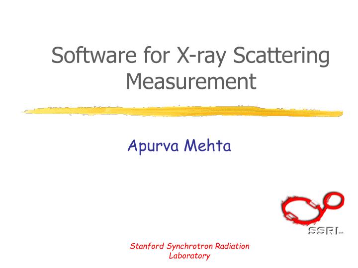 software for x ray scattering measurement