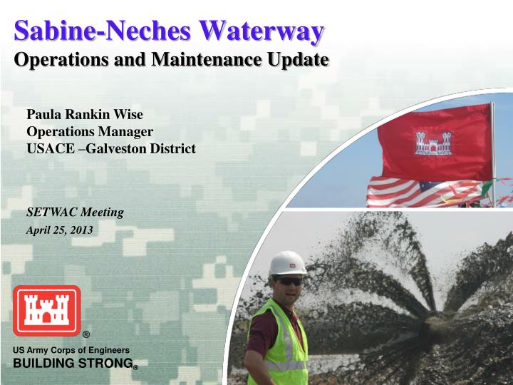 sabine neches waterway operations and maintenance update