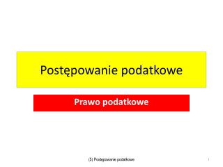 post powanie podatkowe