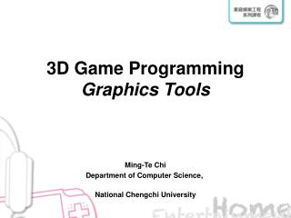3D Game Programming Graphics Tools