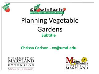 Planning Vegetable Gardens