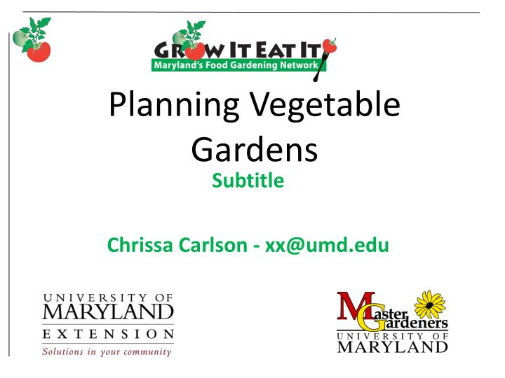 planning vegetable gardens