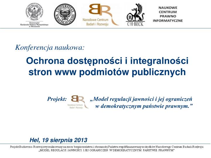 ochrona dost pno ci i integralno ci stron www podmiot w publicznych