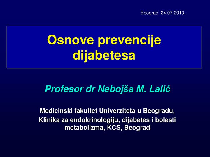 osnove prevencije dijabetesa