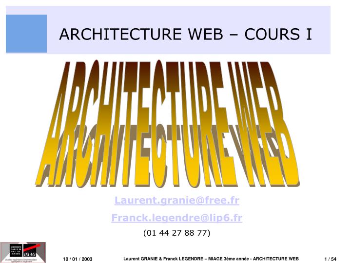architecture web cours i