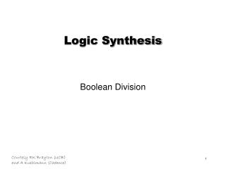 Logic Synthesis