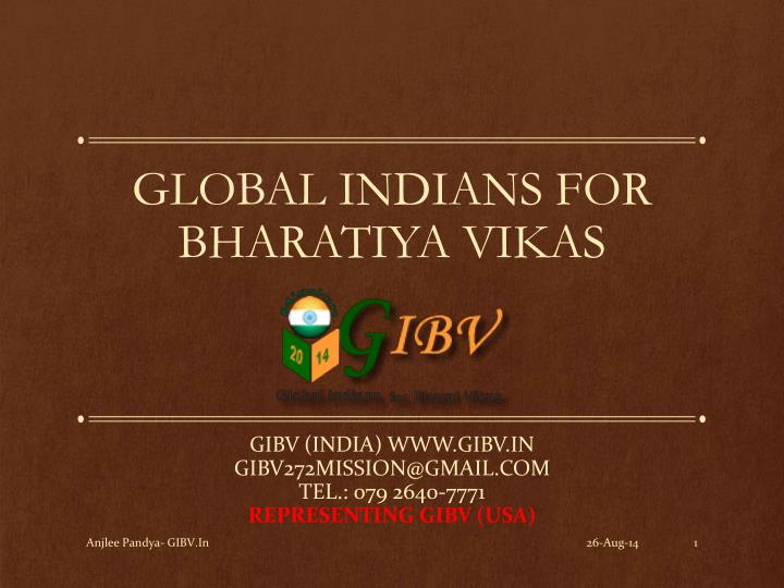 global indians for bharatiya vikas