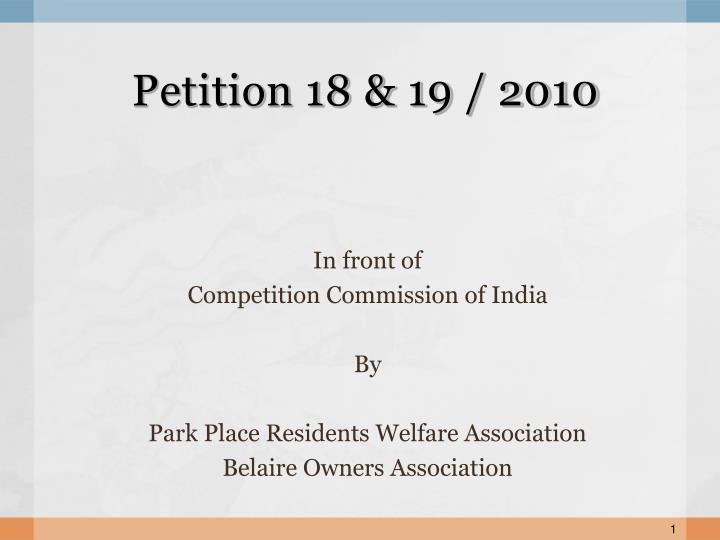 petition 18 19 2010
