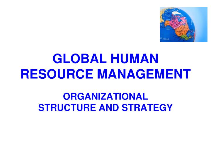 global human resource management