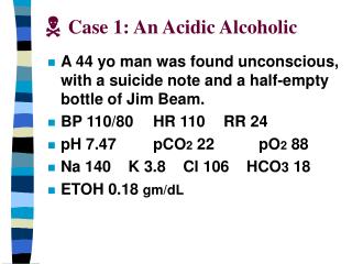 Case 1: An Acidic Alcoholic