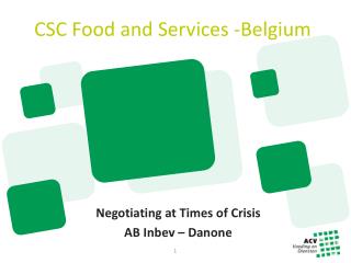 CSC Food and Services - Belgium
