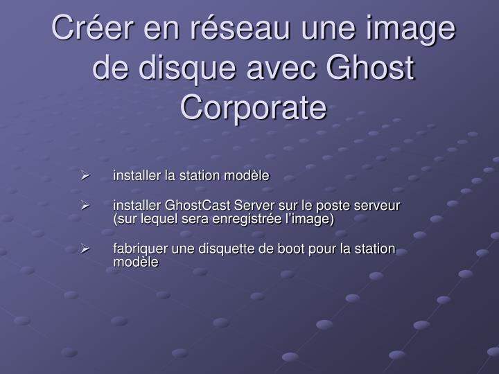 cr er en r seau une image de disque avec ghost corporate