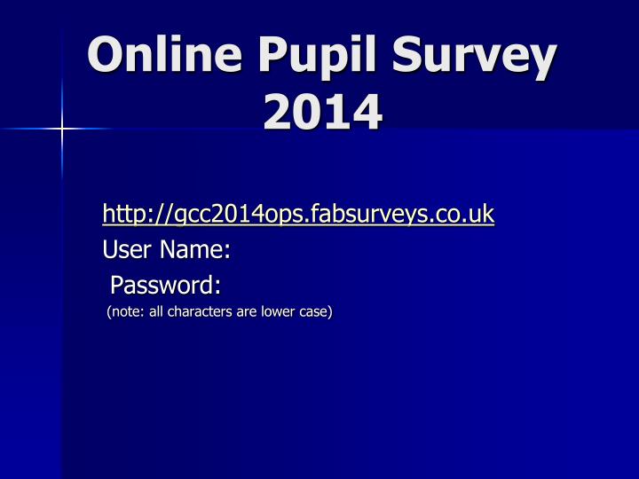 online pupil survey 2014