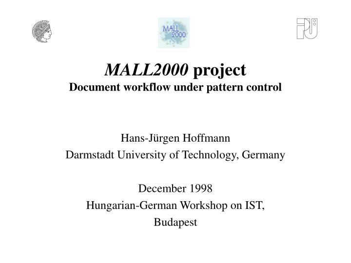 mall2000 project document workflow under pattern control