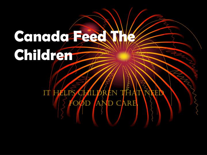 canada feed the children