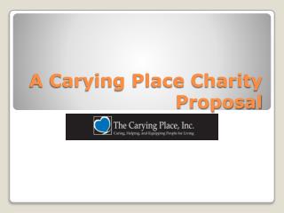 A Carying Place Charity Proposal