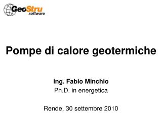 pompe di calore geotermiche