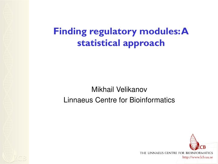 finding regulatory modules a statistical approach
