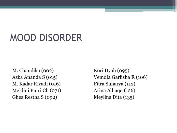 mood disorder