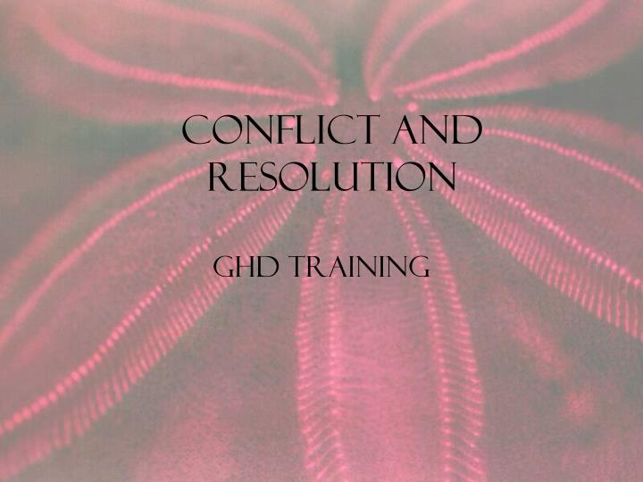 conflict and resolution