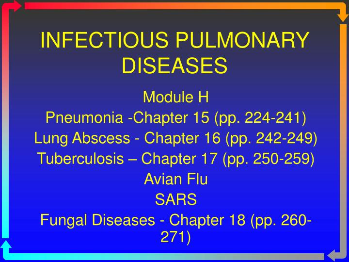 infectious pulmonary diseases