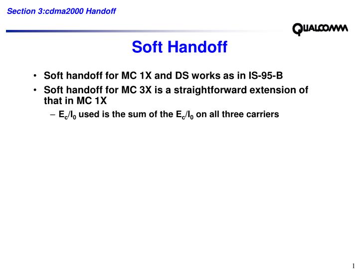 soft handoff