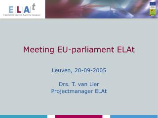 Meeting EU-parliament ELAt