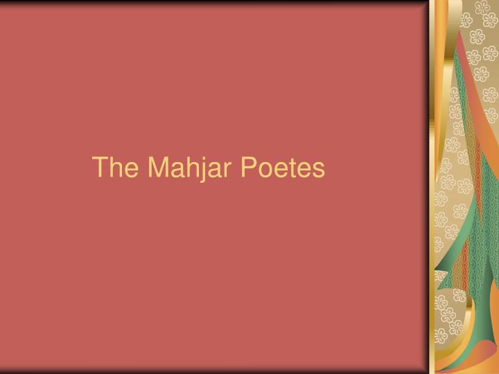 the mahjar poetes