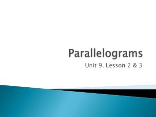 parallelograms