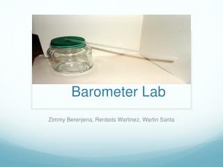 Barometer Lab