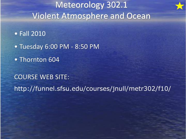 meteorology 302 1 violent atmosphere and ocean