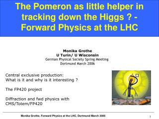 The Pomeron as little helper in tracking down the Higgs ? - Forward Physics at the LHC