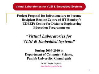 Virtual Laboratories for VLSI &amp; Embedded Systems