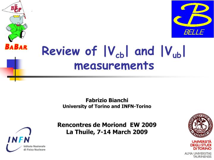 review of v cb and v ub measurements