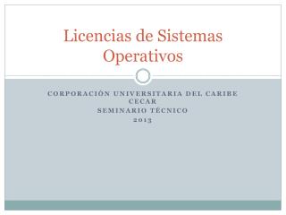 licencias de sistemas operativos