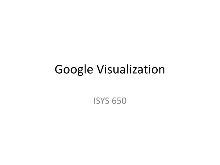 google visualization