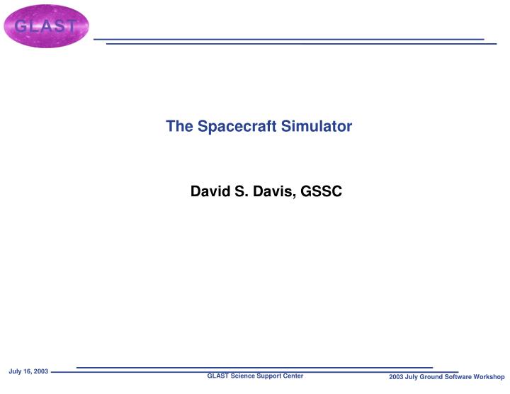 the spacecraft simulator