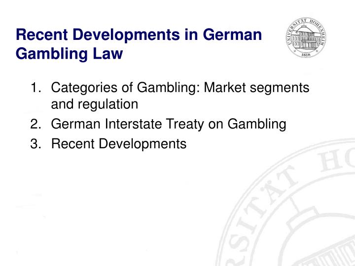 recent developments in german gambling law
