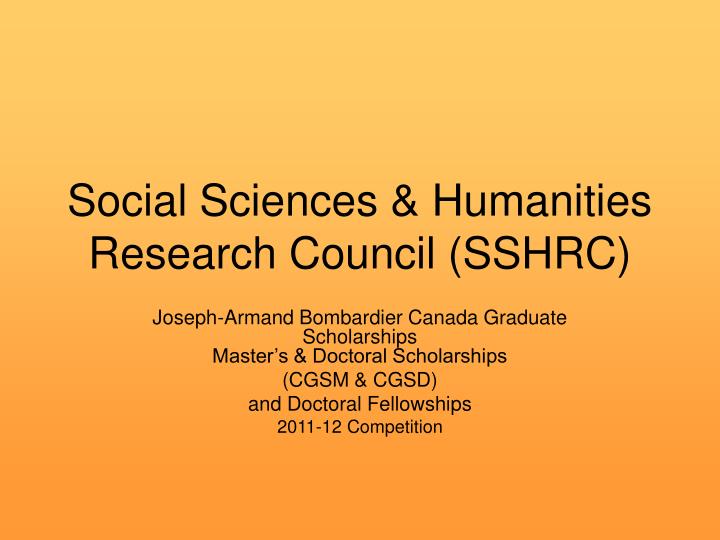 social sciences humanities research council sshrc