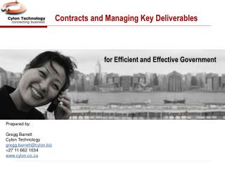 Contracts and Managing Key Deliverables